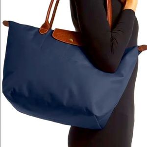 LONGCHAMP 🌀Large Le Pliage Tote in Navy Blue🛄